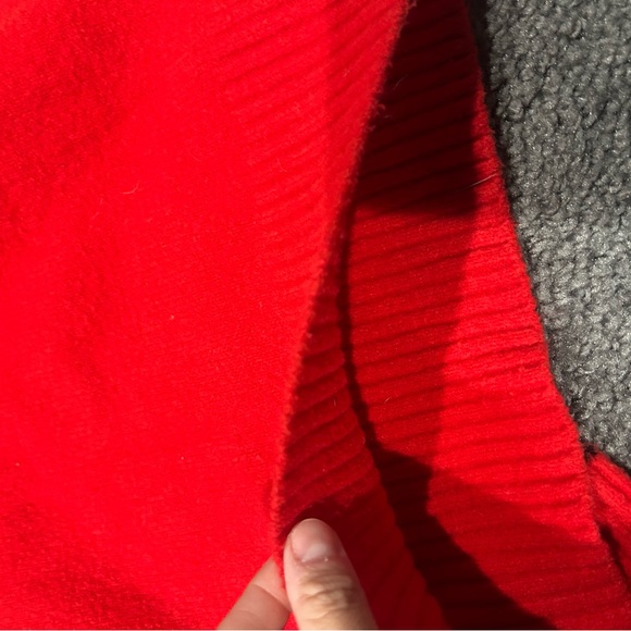 Universal Thread Bright Red Cropped Crew Neck Sweater - Picture 5 of 6